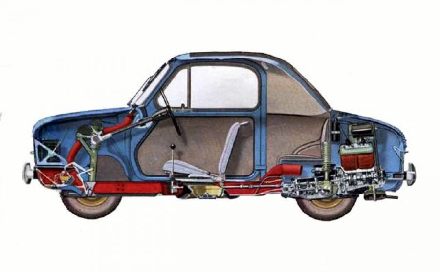 Схема Vespa 400 1957 года  (фото 3 из 8)